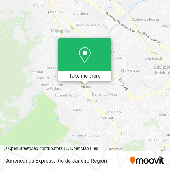 Americanas Express map