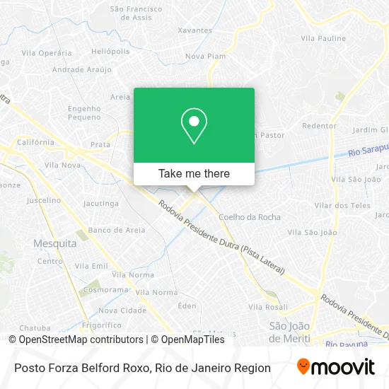 Posto Forza Belford Roxo map