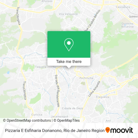 Pizzaria E Esfiharia Donanono map