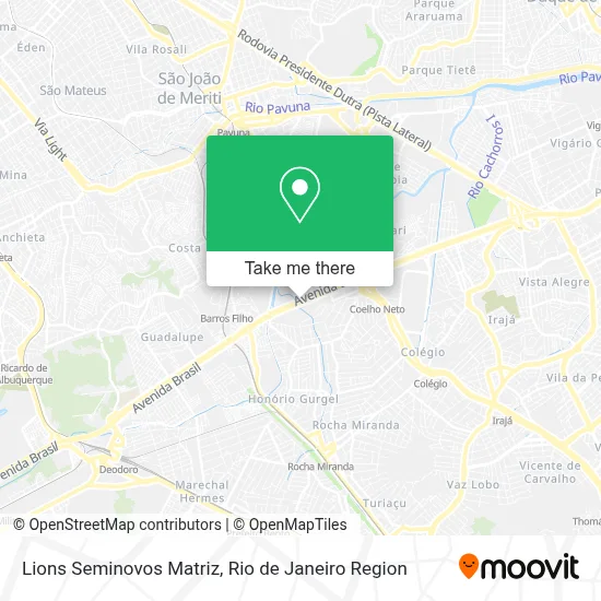 Lions Seminovos Matriz map