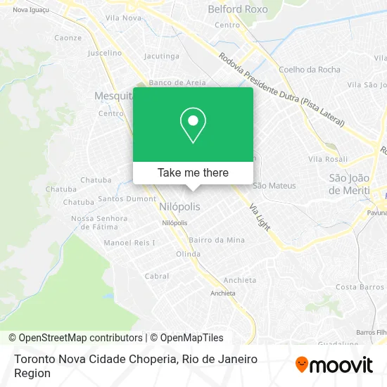 Toronto Nova Cidade Choperia map