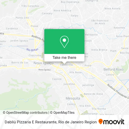 Dabliû Pizzaria E Restaurante map