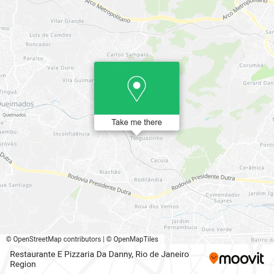 Restaurante E Pizzaria Da Danny map