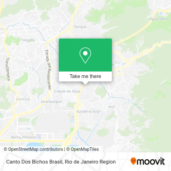 Canto Dos Bichos Brasil map