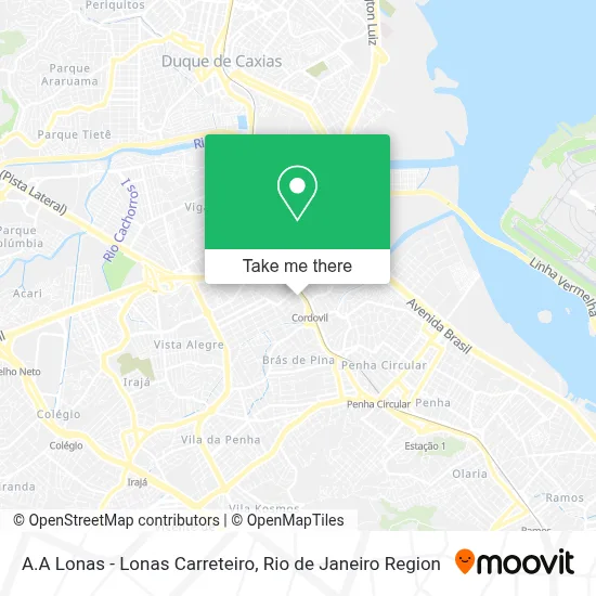 A.A Lonas - Lonas Carreteiro map