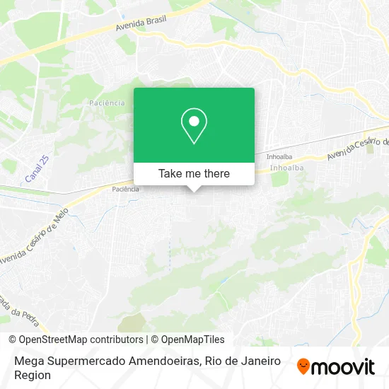 Mega Supermercado Amendoeiras map