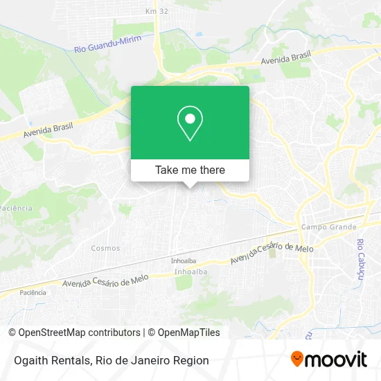 Ogaith Rentals map