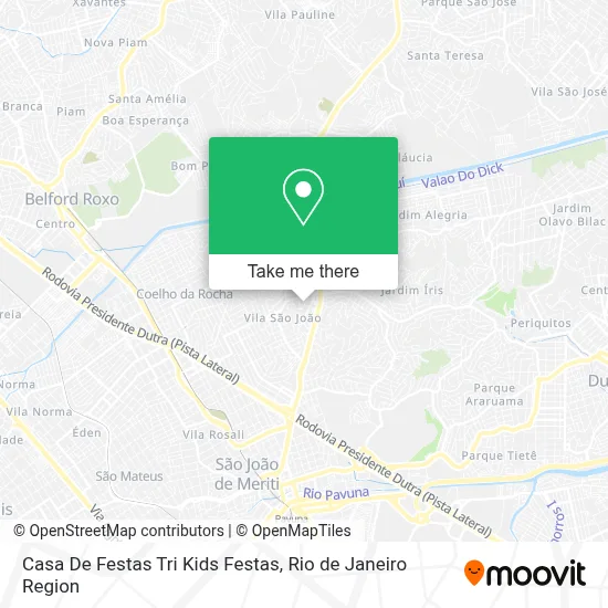 Casa De Festas Tri Kids Festas map