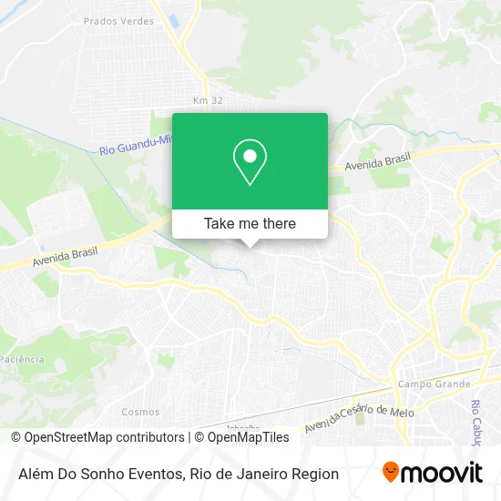 Além Do Sonho Eventos map