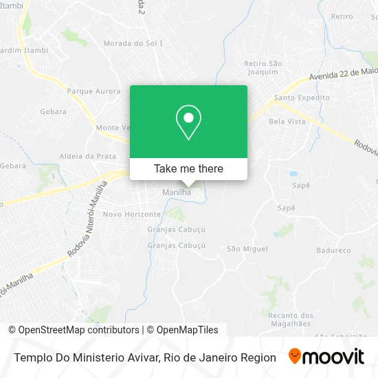 Templo Do Ministerio Avivar map
