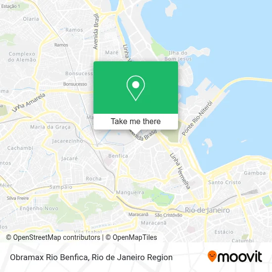 Obramax Rio Benfica map