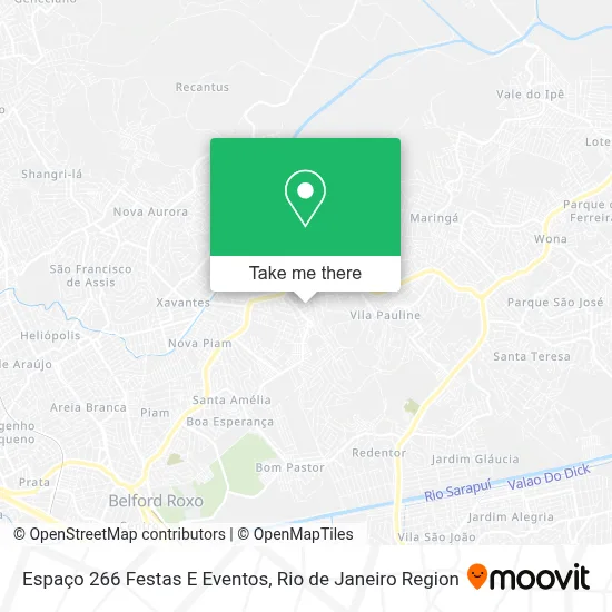 Espaço 266 Festas E Eventos map