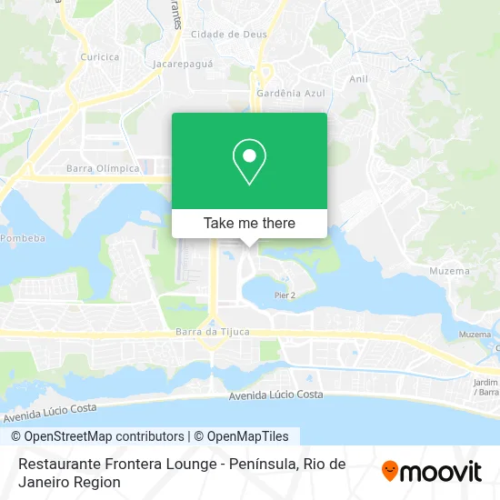 Restaurante Frontera Lounge - Península map