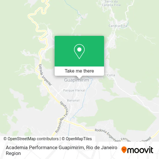 Academia Performance Guapimirim map