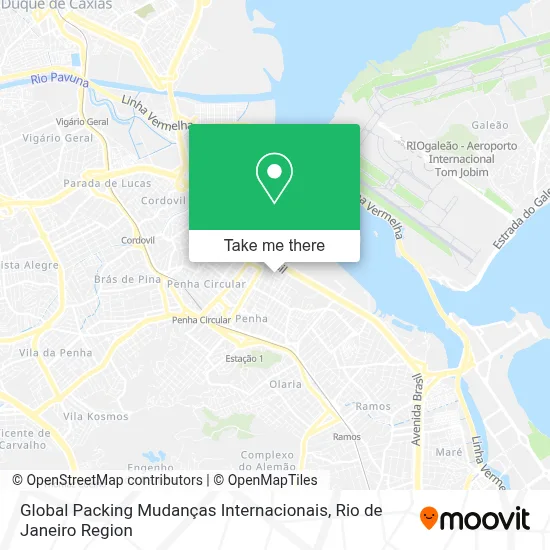 Global Packing Mudanças Internacionais map