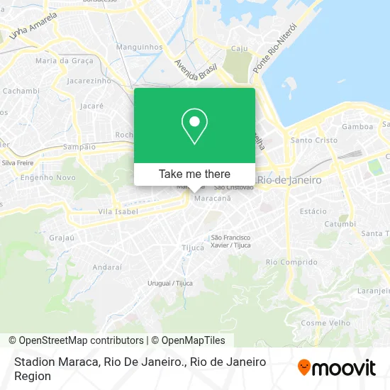 Stadion Maraca, Rio De Janeiro. map