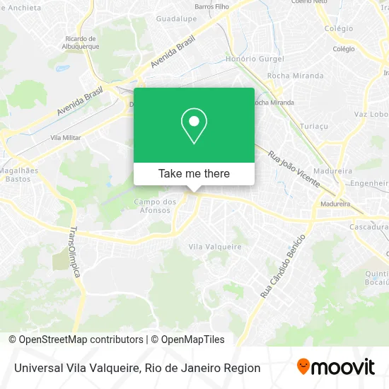 Universal Vila Valqueire map