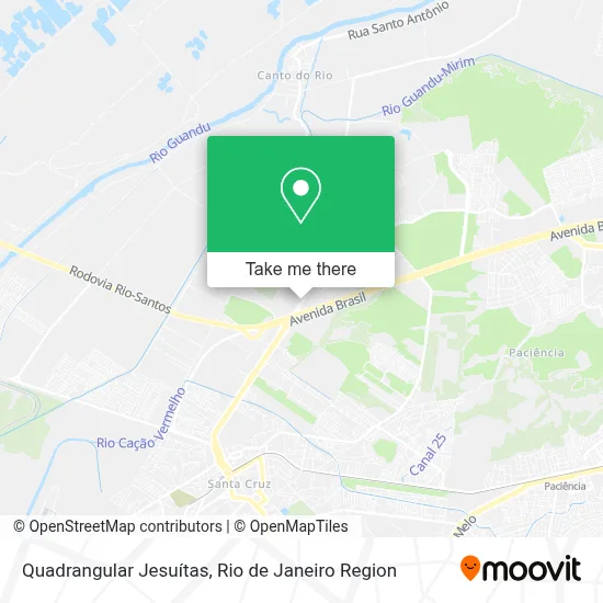 Quadrangular Jesuítas map