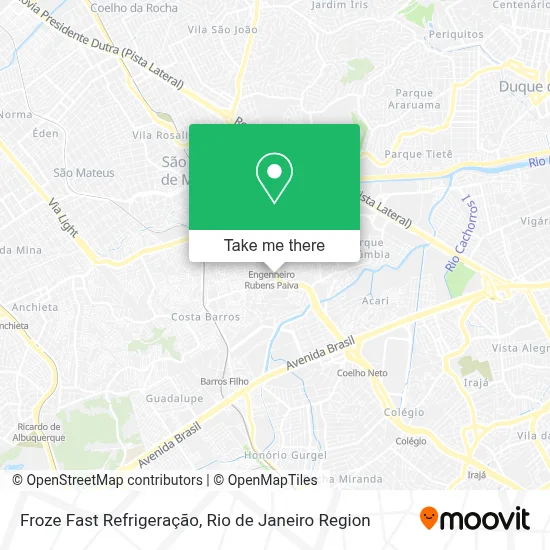 Froze Fast Refrigeração map
