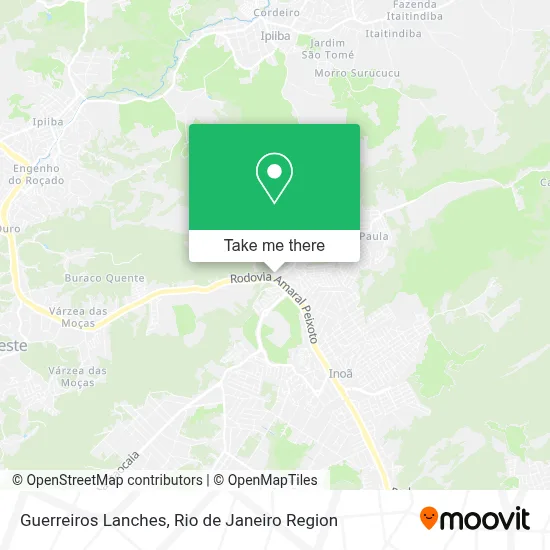 Guerreiros Lanches map
