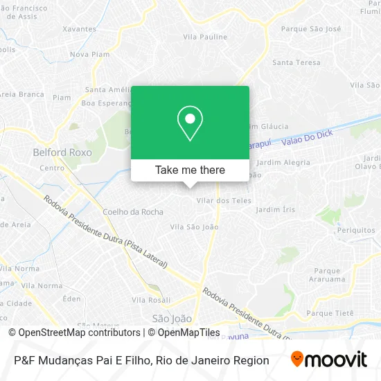 P&F Mudanças Pai E Filho map