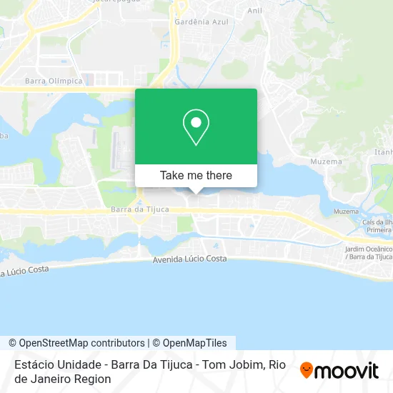 Estácio Unidade - Barra Da Tijuca - Tom Jobim map