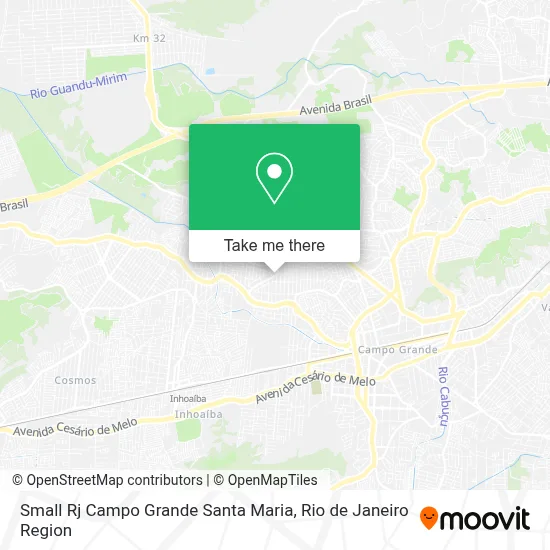 Small Rj Campo Grande Santa Maria map