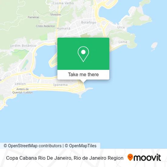Copa Cabana Rio De Janeiro map
