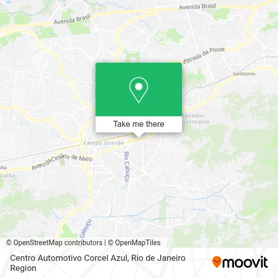 Centro Automotivo Corcel Azul map