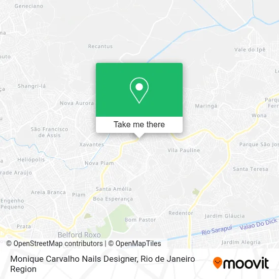 Monique Carvalho Nails Designer map