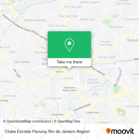Clube Escolar Pavuna map