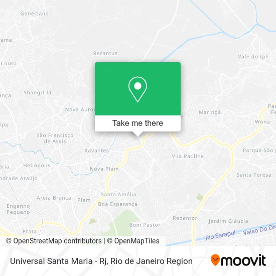 Universal Santa Maria - Rj map