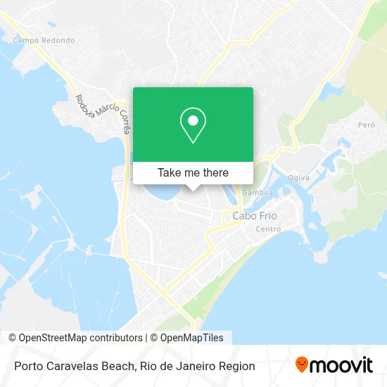 Porto Caravelas Beach map