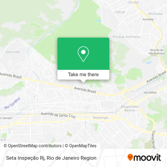 Seta Inspeção Rj map