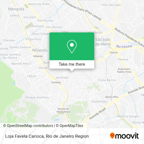 Loja Favela Carioca map