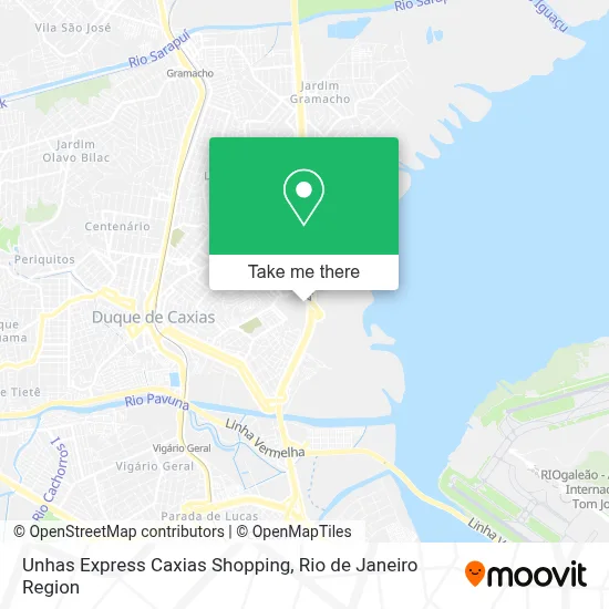 Unhas Express Caxias Shopping map