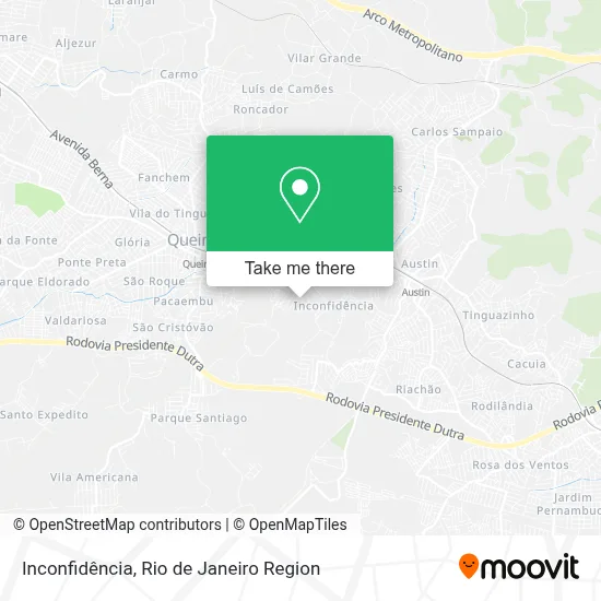 Inconfidência map