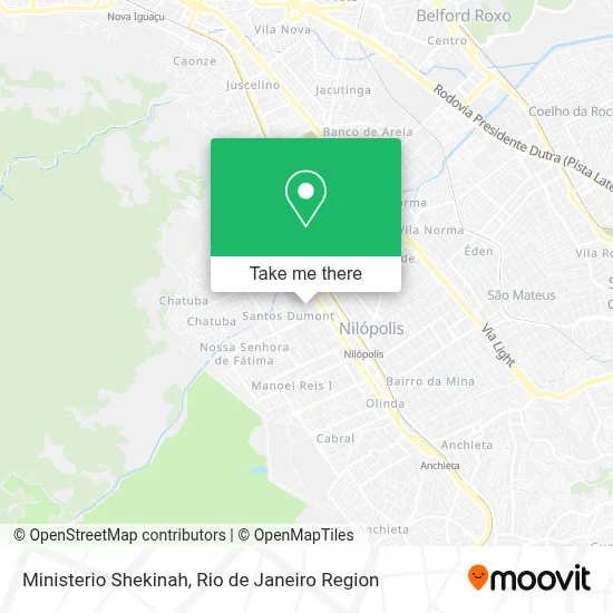 Ministerio Shekinah map