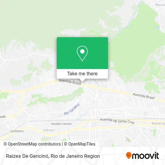 Raízes De Gericinó map