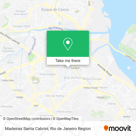 Madeiras Santa Cabrini map