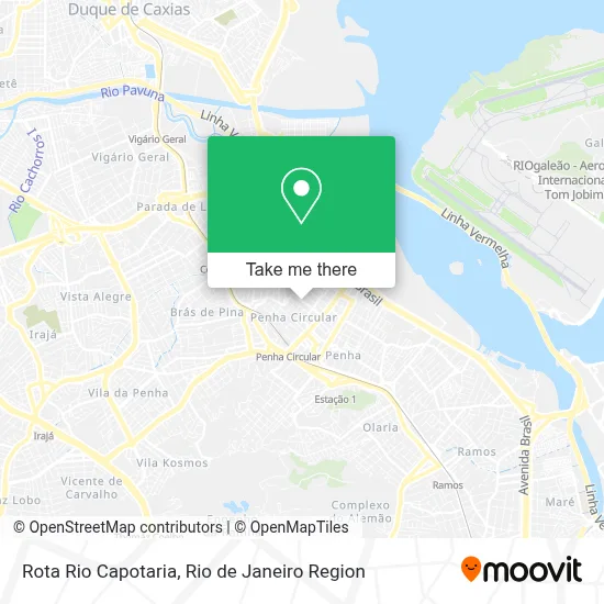 Rota Rio Capotaria map
