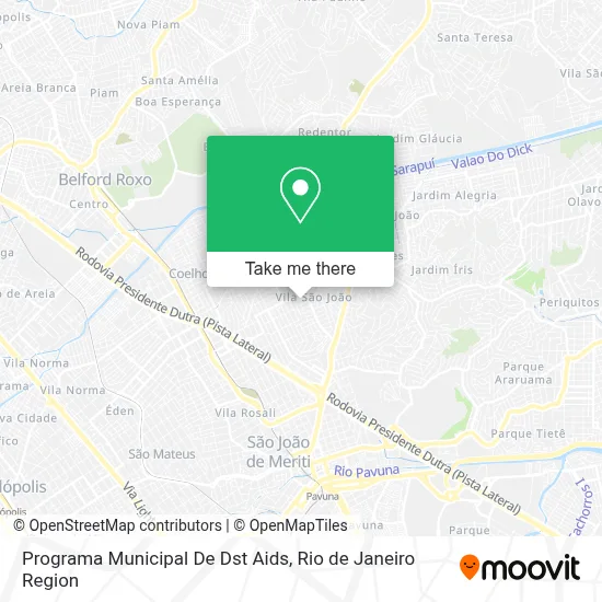 Programa Municipal De Dst Aids map