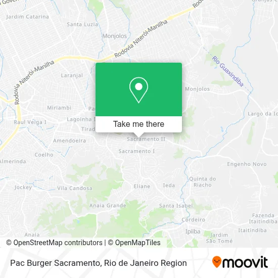 Pac Burger Sacramento map