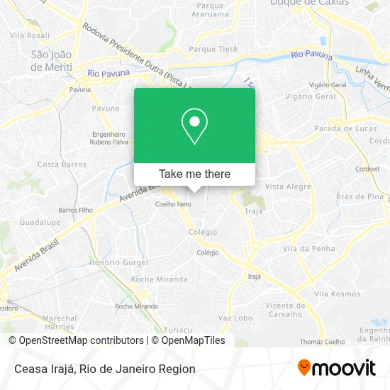 Ceasa Irajá map