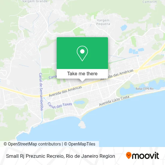 Small Rj Prezunic Recreio map