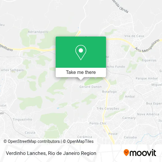 Verdinho Lanches map