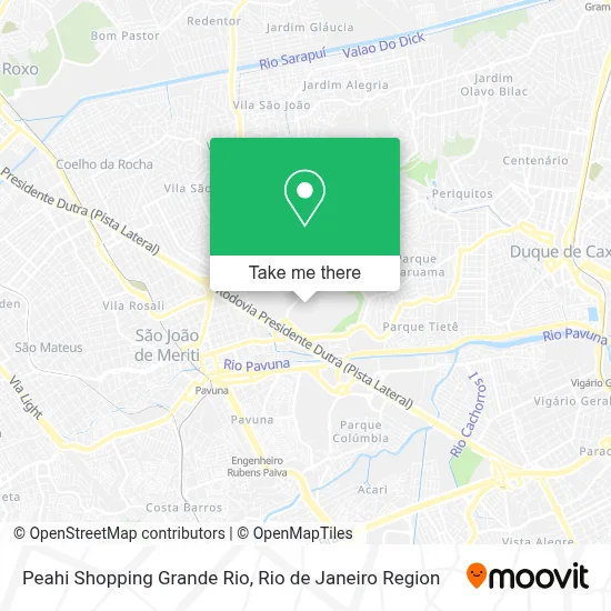 Peahi Shopping Grande Rio map