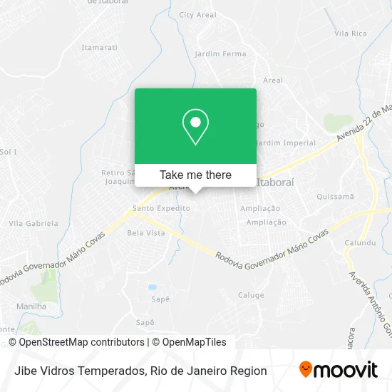 Jibe Vidros Temperados map