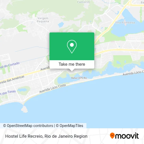 Hostel Life Recreio map