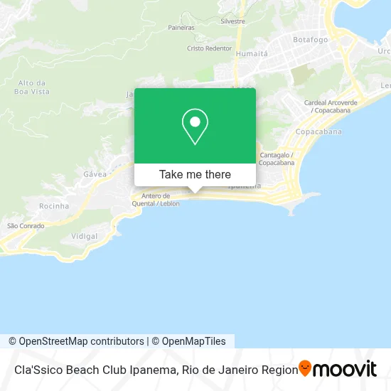 Cla'Ssico Beach Club Ipanema map